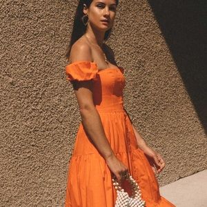 STAUD Elio Midi Dress